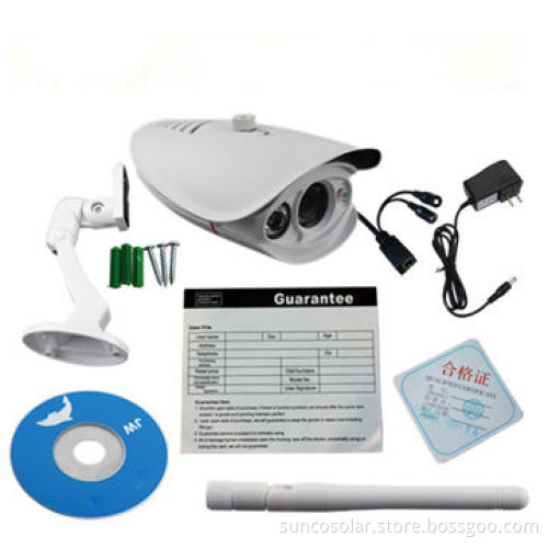 Wireless outdoor IP camera, water-resistant IR, supports motion detection